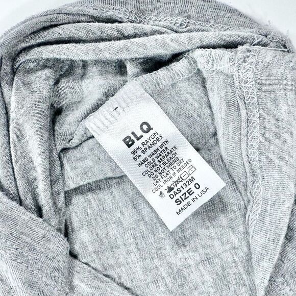 B.L.Q. grey bodycon midi length long sleeve stretch contour dress 0 - Picture 4 of 11